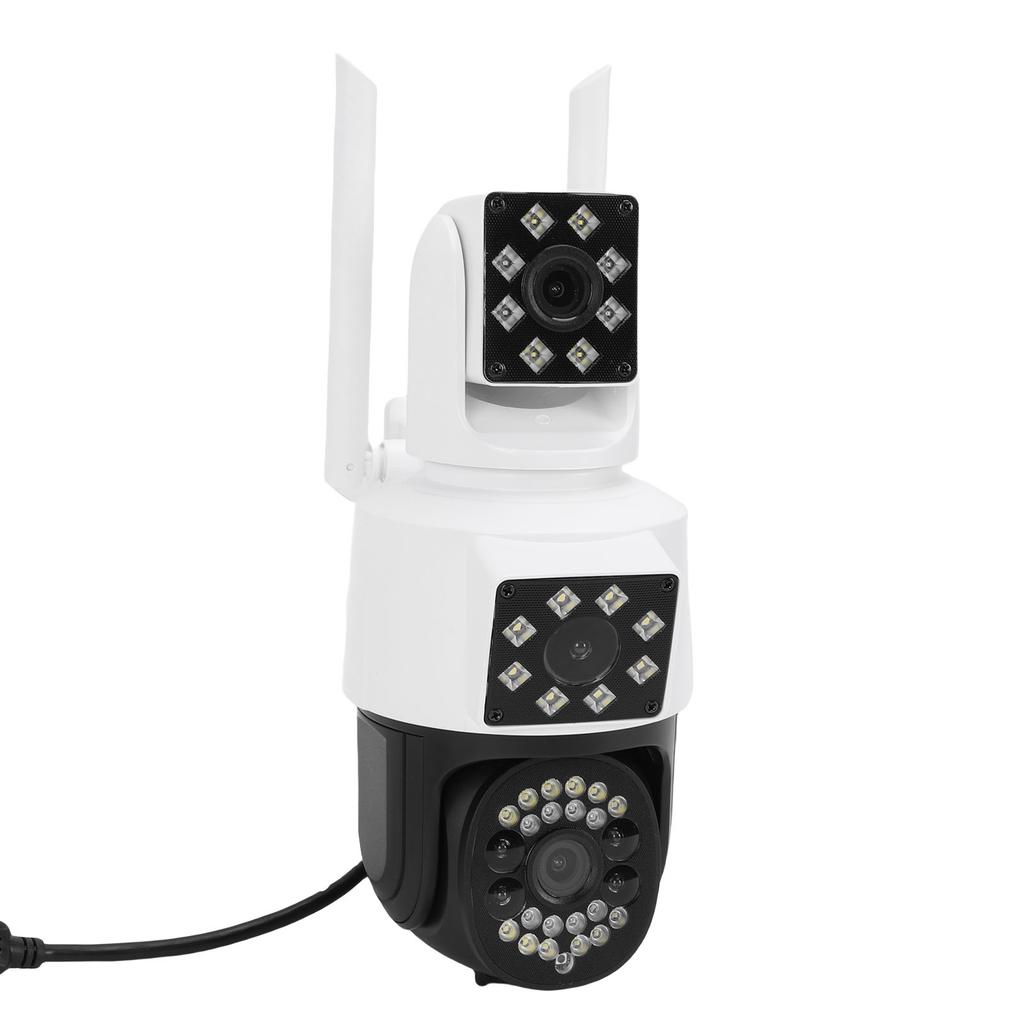 1080P PTZ Outdoor Security Camera WiFi 360 Degree Triple View Outdoor Camera AI Human Detection APP Remote Sharing