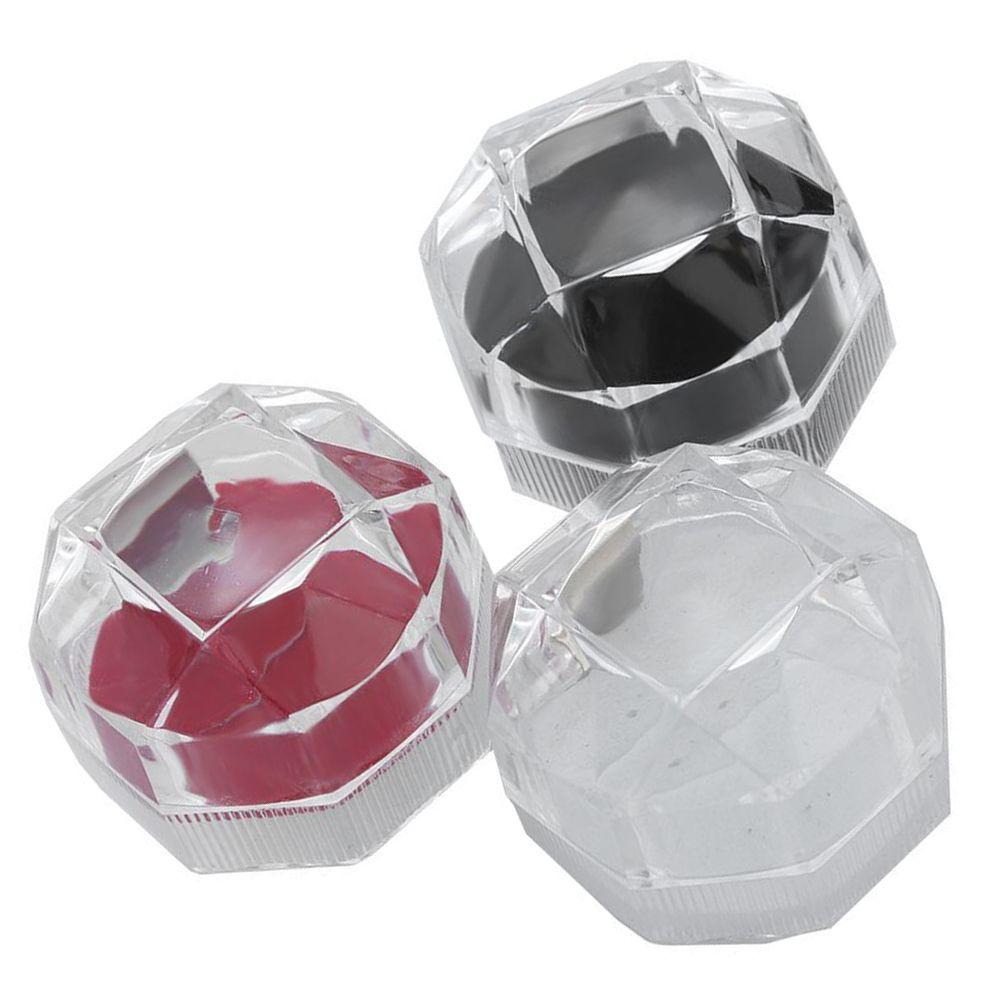 

3Pcs Useful Crystal Acrylic Ring Organizer Display Case Jewelry Box Earring Storage