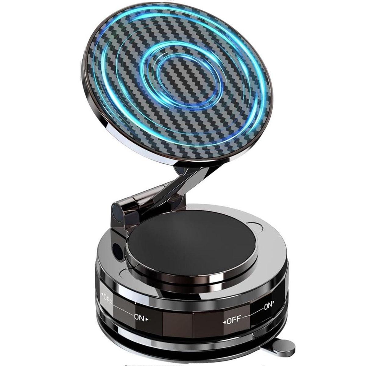 360° Rotatable Vacuum Magnetic Phone Holder, Foldable and Retractable Suction Cup Car Phone Mount for Car/Gym/Mirror/Smooth коричневый