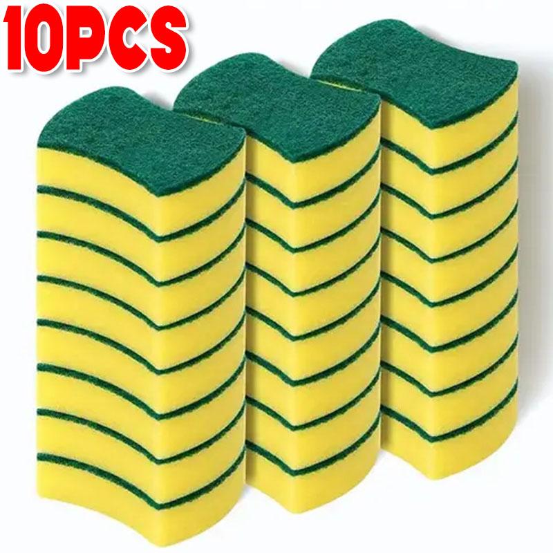 50/1Pcs Kitchen Dishwashing Sponge Soft Absorbent Clean Rub Pot Rust Scouring Pad Removing Kits Household Cleaning Brush Sponge