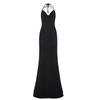 European and American women's clothing temperament drape banquet dress dress sexy hollow big halter swing neck fishtail skirt women