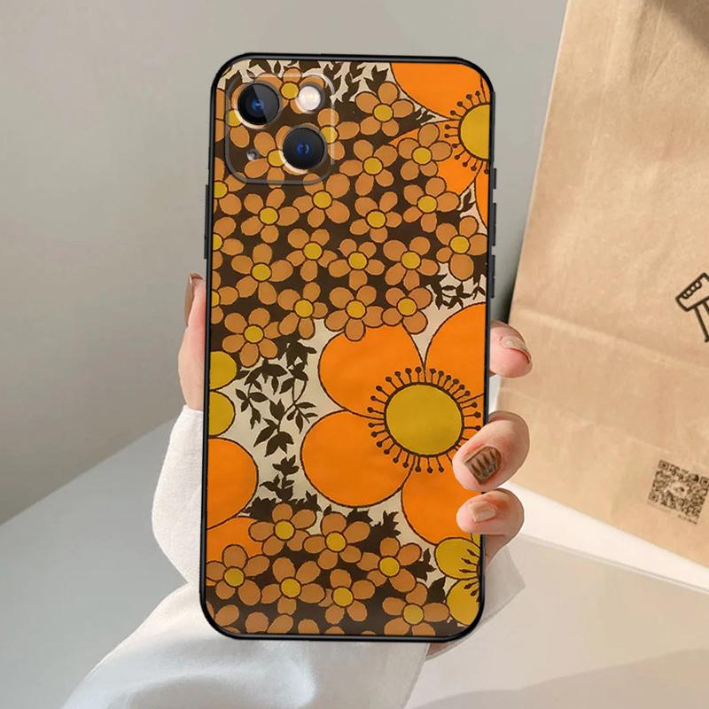 70s hippie  Psychedelic floral flowers Case For iPhone 17 Air 17Pro 17 Pro Max Silicone Back Cover Shell