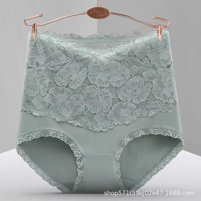 Panties Female Ladies' High Waisted Lace Briefs Comfortable Underwear Made Lingerie Bottom Slim Fit Shaping Waist Briefs Lingerie