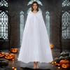 Clear Cape With Adjustable Hoods Comfortable Halloween Party Wear Foldable Costume Accessory Sheer Witches Costume
