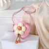 Süße florale Sommer-Strohhut-gewebte Crossbody-Mini-Tasche 2025
