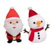 Iikuru Christmas Santa Plush Dolls, Set of 2, Ornamental Decorations
