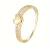 Unique Heart-shaped Design Ring for Women Party Gift Jewelry Romantic Elegant Lady Ring with Synthesis Zirconia