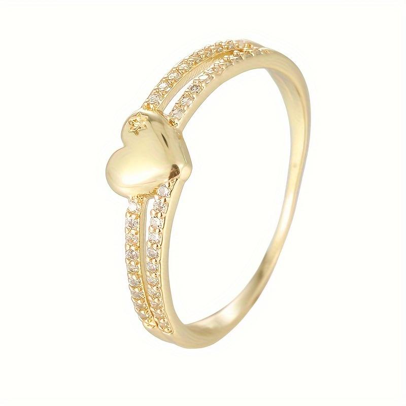 Unique Heart-shaped Design Ring for Women Party Gift Jewelry Romantic Elegant Lady Ring with Synthesis Zirconia