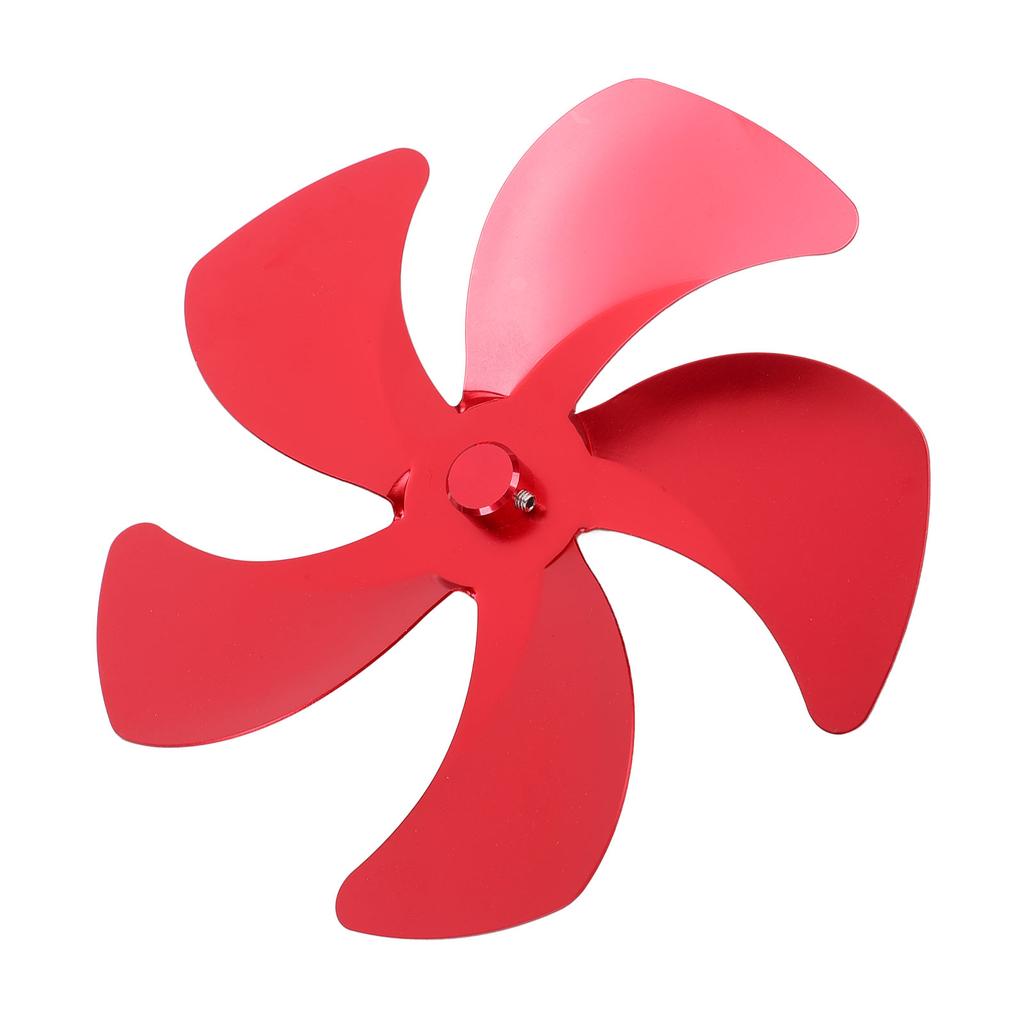 Stove Fan Blade Replacement Aluminum Alloy Enhance Warm Air Circulation Fireplace Fan 5 Blade for Stove Fan Accessories