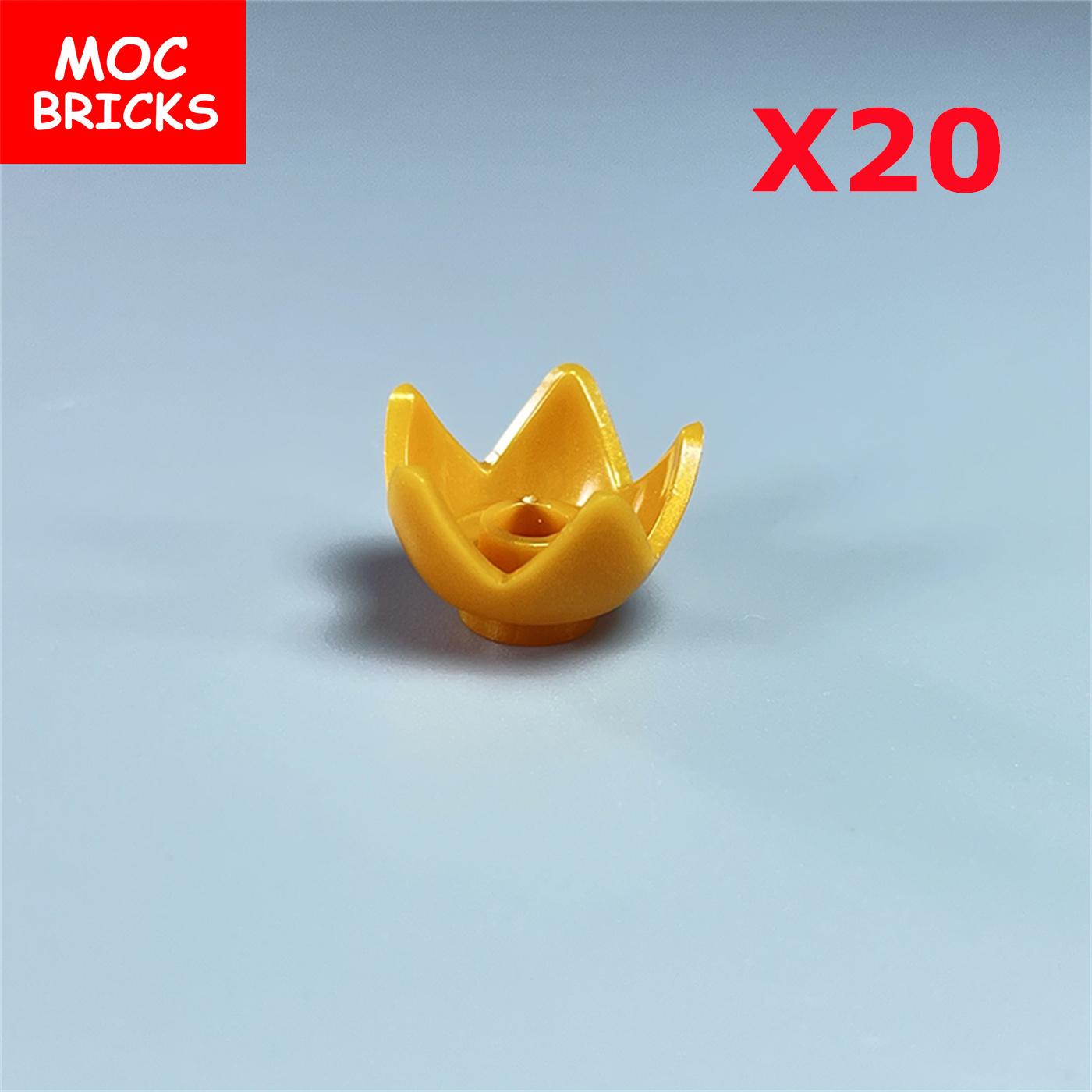 

Нетоксичні 20 шт. Головний убір Moc Bricks Корона З 5 Променями Відкритий Центральний Штифт Квітка 39262 Будівельні Блоки Дерев яний Будинок Дитячі Іграшки