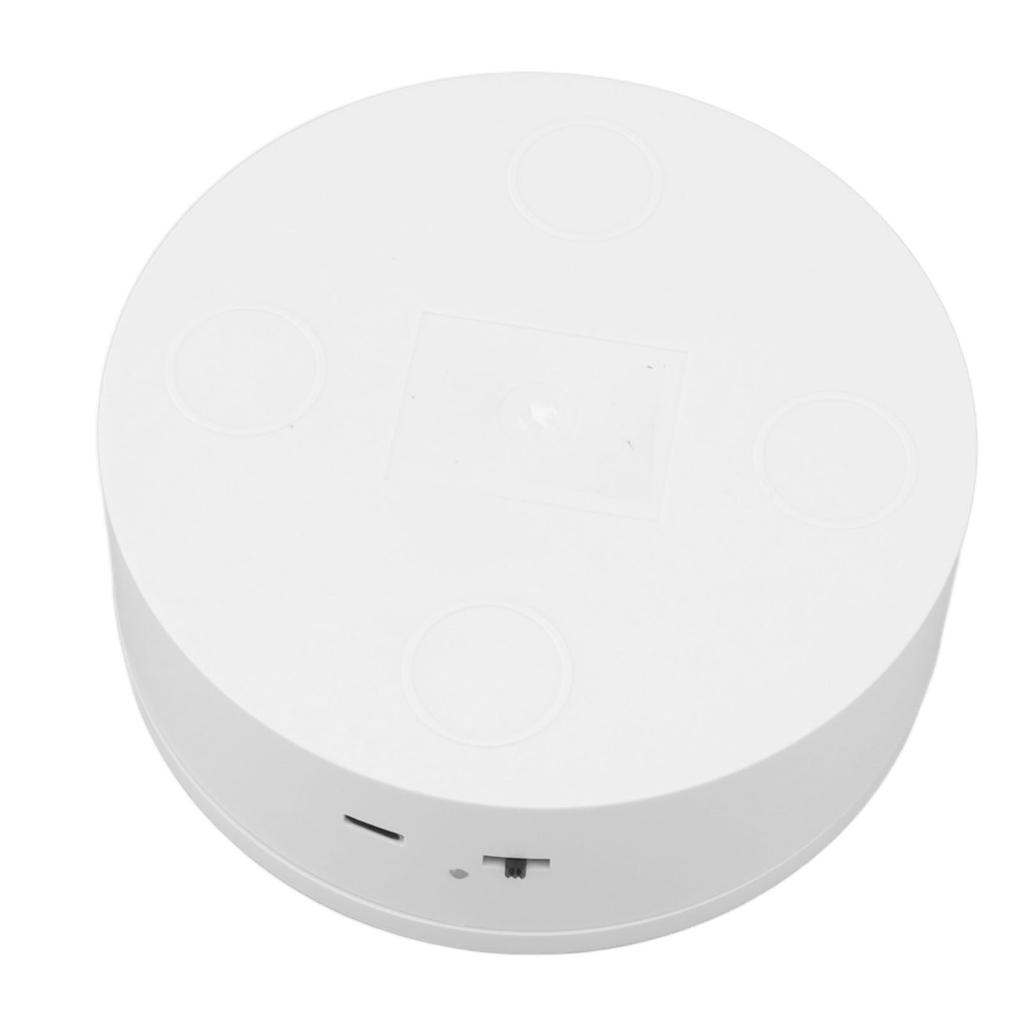 Rotating Display Stand White Plug in Remote Control Load Bearing 3kg Automatic Rotating Stand for Products