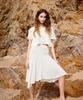 Aiseugadeuneiogongpal Crepe Knee Length Skirt_Ecru