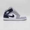 DQ8426-104 Nike Air Jordan 1 Mid White Wolf Grey Midnight Navy (Men's)
