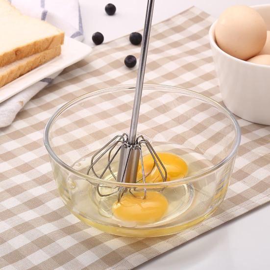 Kitchen Stainless Steel Kitchen Semi-Automatic Egg Beater Whisk Milk Cream Mixer