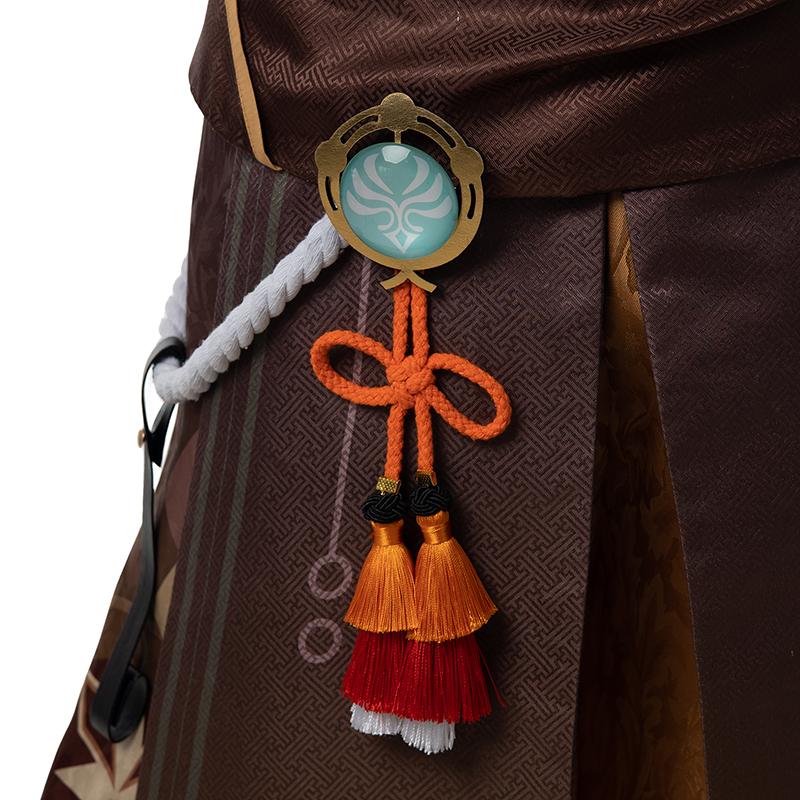 ROLECOS Game Shikanoin Heizou Cosplay Costume Brown Men Cosplay Costume Halloween Top Pant Uniform Full Set