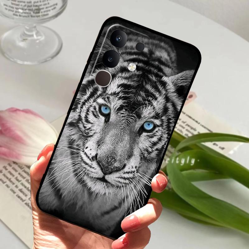 Case For Vivo Y29 4G 5G Cute Lion Tiger Soft Silicone Phone Protective Cases For vivo T4x 5G Fashion Cool Bumper Fundas Cover