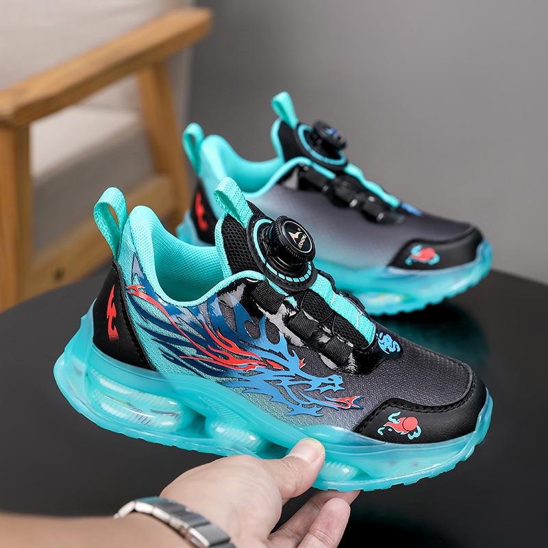 Jinjiang children's shoes mesh sports shoes Dragon Year new boys cushioning running shoes non-slip breathable soft-soled basketball shoes