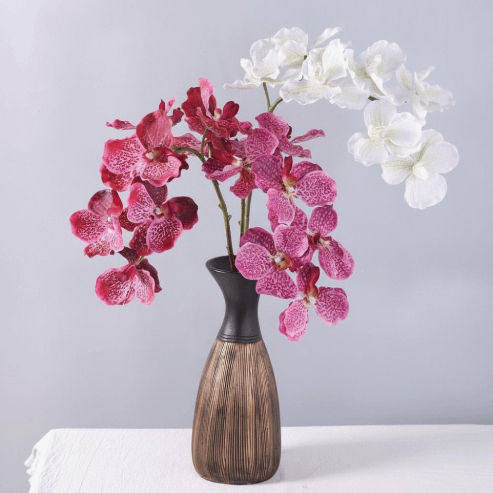 80 CM Length Artificial Orchid Flowers Moisturizing Latex Real Touch Orchids Home Decoration