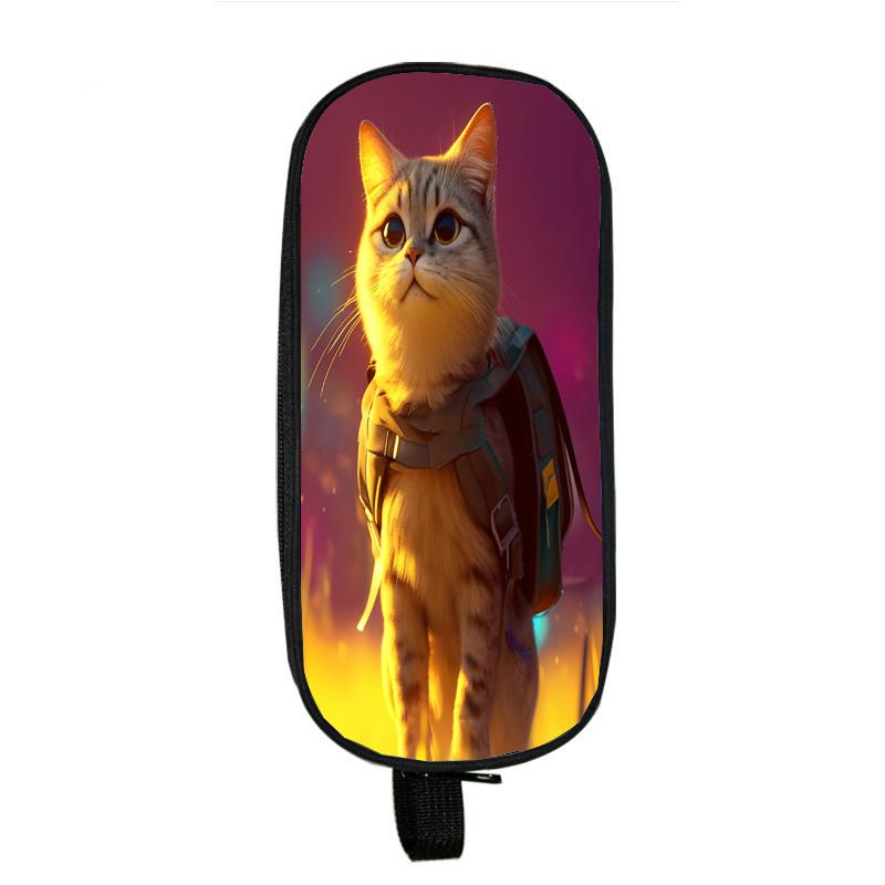 Capybara Cat Dog Pencil Cases Horse Tiger Panda Pencil Bag Wolf Pouch Holder Box for Girls Office Student Stationery Organizer School Supplies