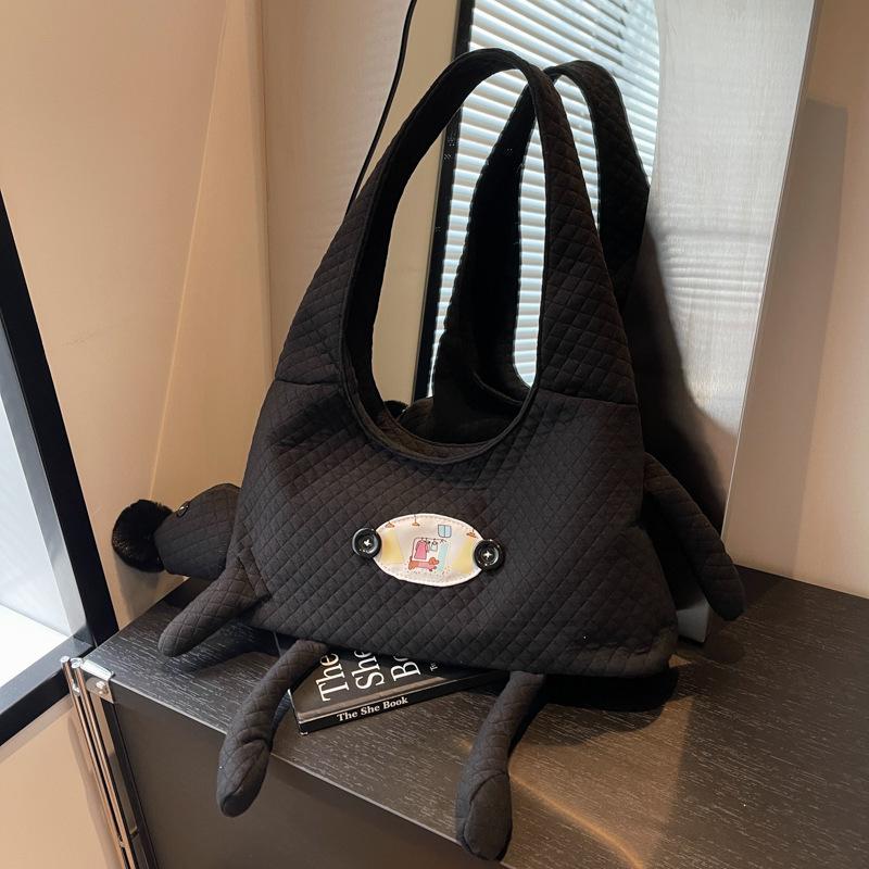 

Niche design bag 2024 new fashion shoulder bag women s large-capacity underarm bag class tote big bag чорний