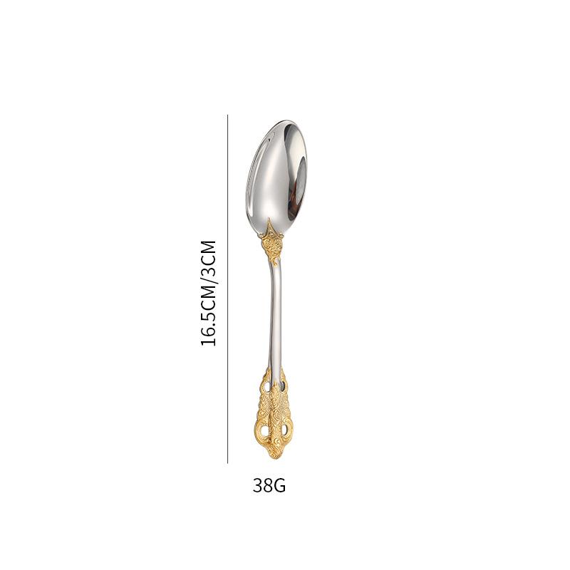 304 Stainless Steel Court Tableware Western Knife, Fork and Spoon Set Thickened High-grade Steak Knife, Fork, Spoon