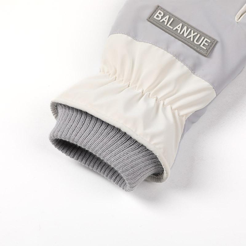 Warm Gloves for Women Cloud Velvet Waterproof Gloves for Riding and Driving Non Slip Cute Student Thickened Touch Screen Ski Gloves