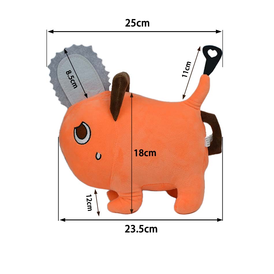 Neuer 25cm Pochita Plüsch Kettensäge Kettensägenmensch Plüschtier Niedliches Stofftier Cartoon Anime Weiches Spielzeug Kissen Für Kinder Weihnachtsgeschenke