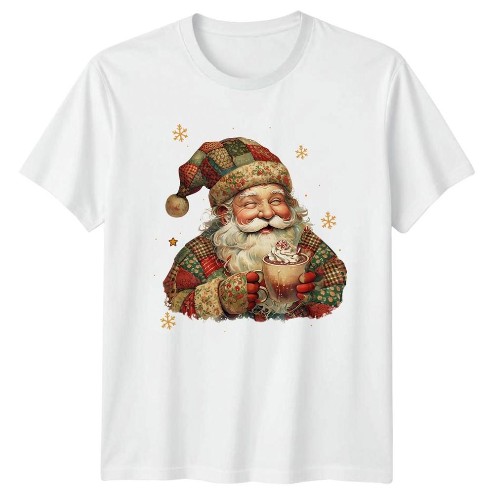Santa Claus Hot Chocolate Christmas Holidays Unisexs TShirt Unisexs Tee Graphic Tee S