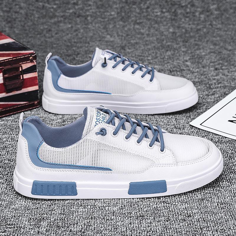 

2025 summer breathable thin fashion casual breathable versatile board shoes flat bottom trend mesh board shoes spot 44