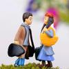 Sweety Lovers Couple with Trunk Figurines Miniature Craft Fairy DIY Ornament Garden Decor
