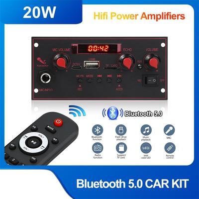 2*10W Verstärker MP3 Decoder Board DC 5V Bluetooth 5,0 Audio Musik Player Unterstützung 6,5mm Mikrofon FM Radio TF USB Aufnahme Modul Auto Lautsprecher