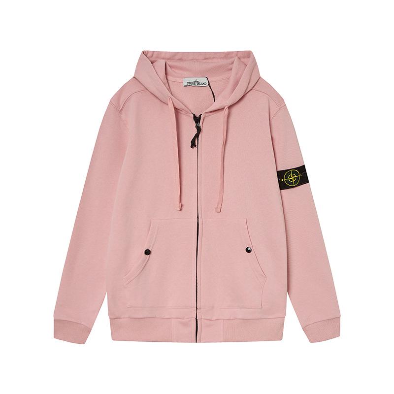 Pickerr 2024 Kompas Mouw Capuchon Rits Vest - Plus Size Losse Pasvorm M roze