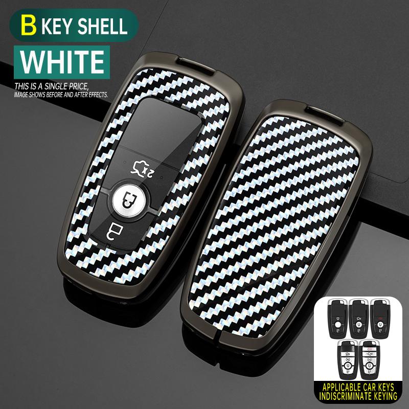 Styling Mouldings Alloy Car Remote Key Case Cover Protect Shell Bag For Ford Edge Fusion Mustang Explorer Escape F150 F250 F350