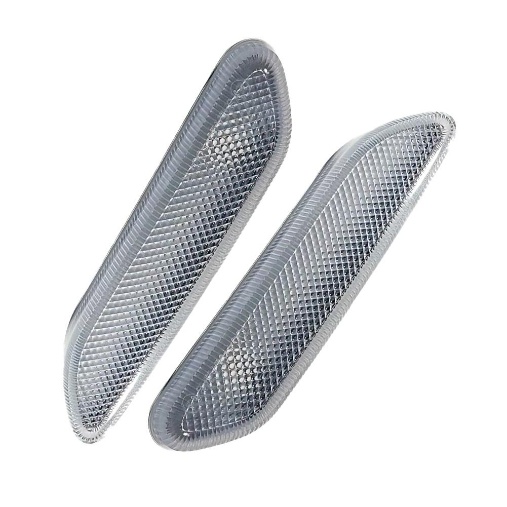 Side Indicator Lens White Clear Lens Front Side Marker Direct Replacement Clear Lens Housing OE Part Numbers Included