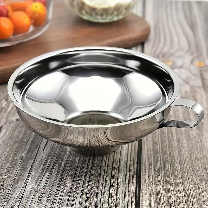 Kitchen Funnel with Wide Mouth and Handle, Suitable for Wide Mouth and Regular Mouth Jars, Suitable for Cooking Oil