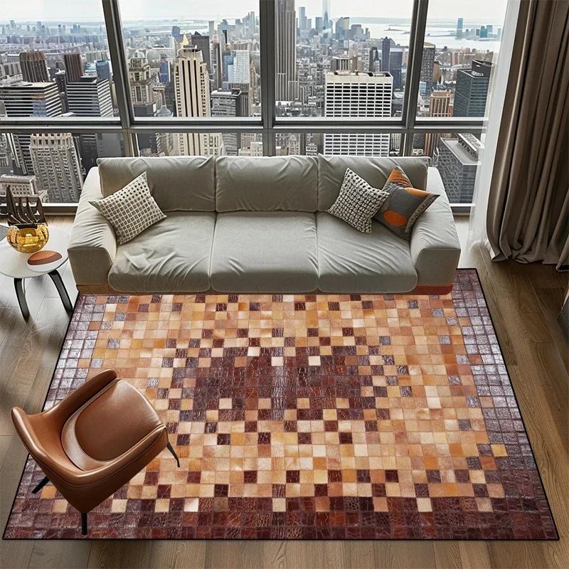 

Europe Geometric Plush Fluffy Large Living Room Carpet Non-slip Big Size Rug Bedroom Home Mat Decoration 60*90cm