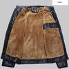 Vinter PU Fårskinnsjacka Motorcykel Läderjacka