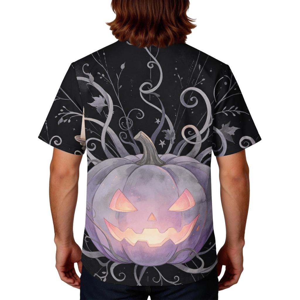 Haut d'uniforme pour soignant, Halloween, imprimé, col en V, manches courtes, poche, haut de travail