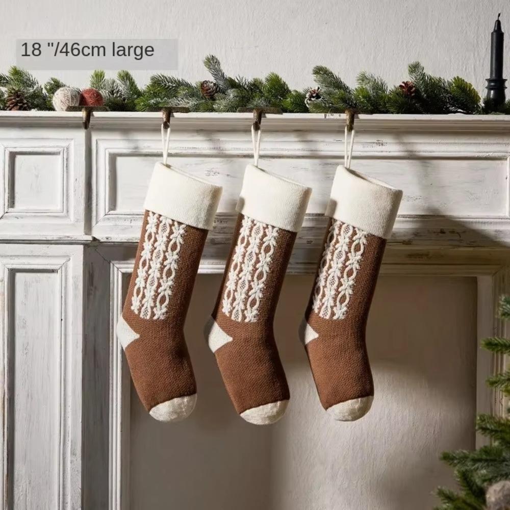 18"/46CM Christmas Stockings Hanging Ornaments Christmas Gift Bag Festival Candy Bag  Christmas