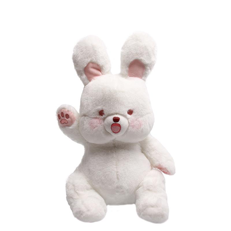 Hug Baby Genuine Plush Waving Rabbit Toy - Creative Jointed Healing Doll Gift