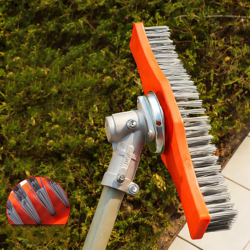 Cepillo Limpiador para Cortacésped de Alta Eficiencia con Mango Ajustable Herramienta Eliminadora de Malezas para Cubierta Jardín Patio Suelo Teja Agrícola Juntas