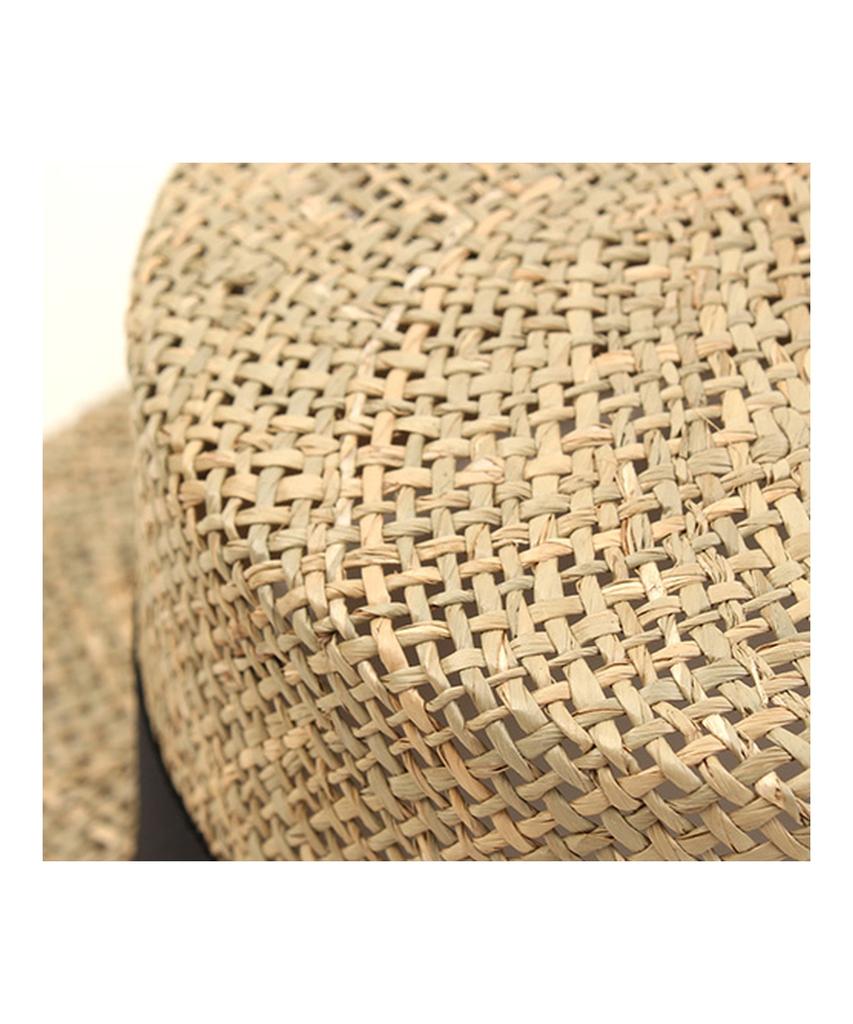 Yunibeosyeolkemiseuteuli Bau Flat Short Panama Hat Gd Raffia Hat