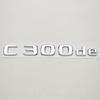C300de Letters Emblem Badge Car Rear Trunk Logo Sticker For Mercedes Benz C Class W205 W206 C300 de Black Chrome Accessories AX1