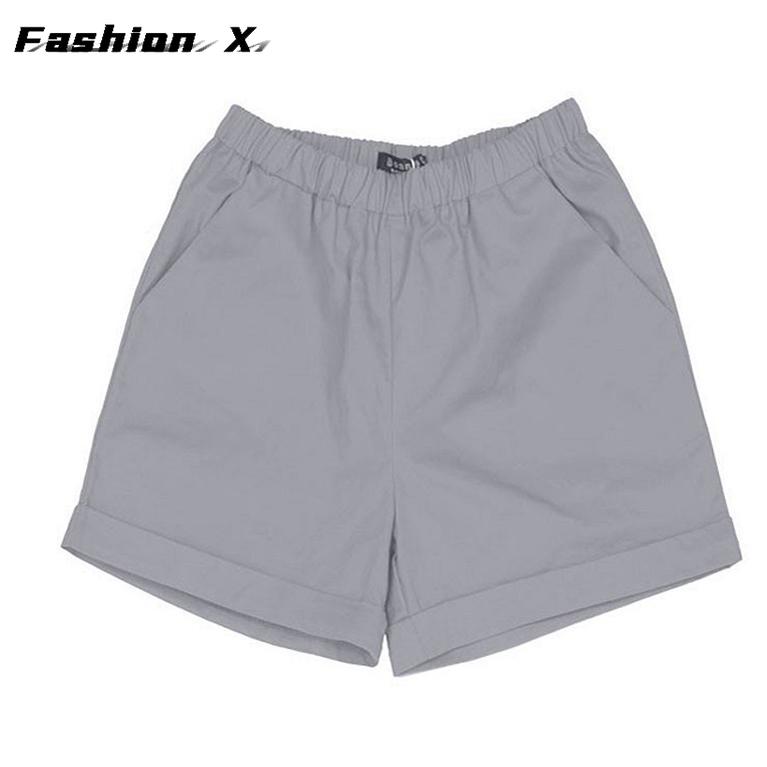 Sommerliche weite Hose Damen Einfarbig Übergröße Shorts