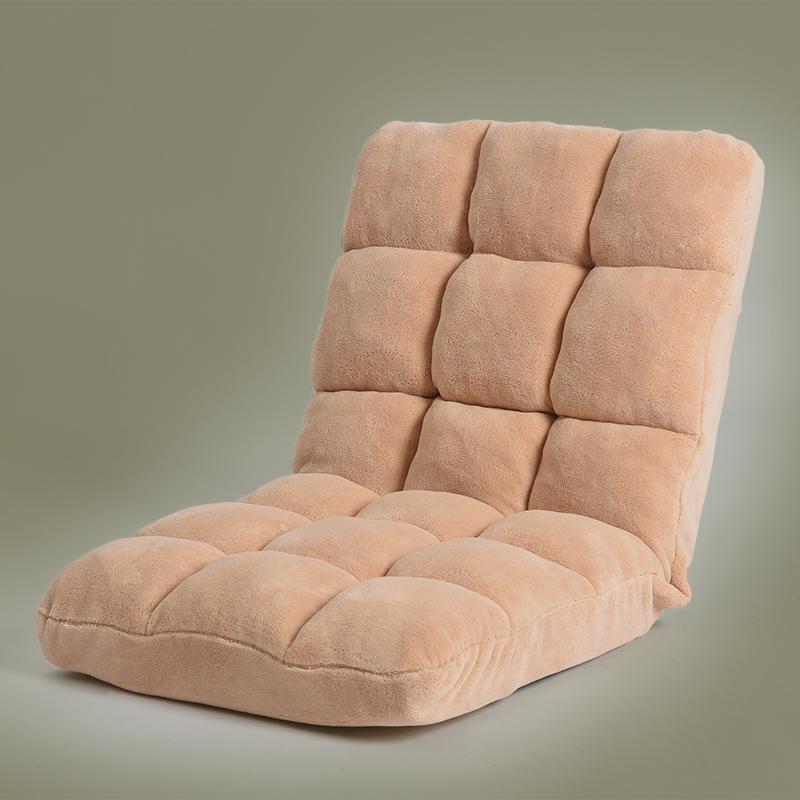 Foldable Floor Sofa Chair, Lazy Bag Bed for Living Room, Portable Lounger with Removable Cover, Easy Storage Ottoman for Bedroom