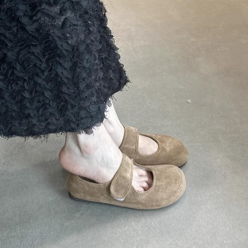 

Флисовые туфли на плоской подошве кофейного цвета женские туфли осень и зима теплые хлопковые туфли корейская версия ретро надпись с туфлями Мэри Джейн Мао Мао 40