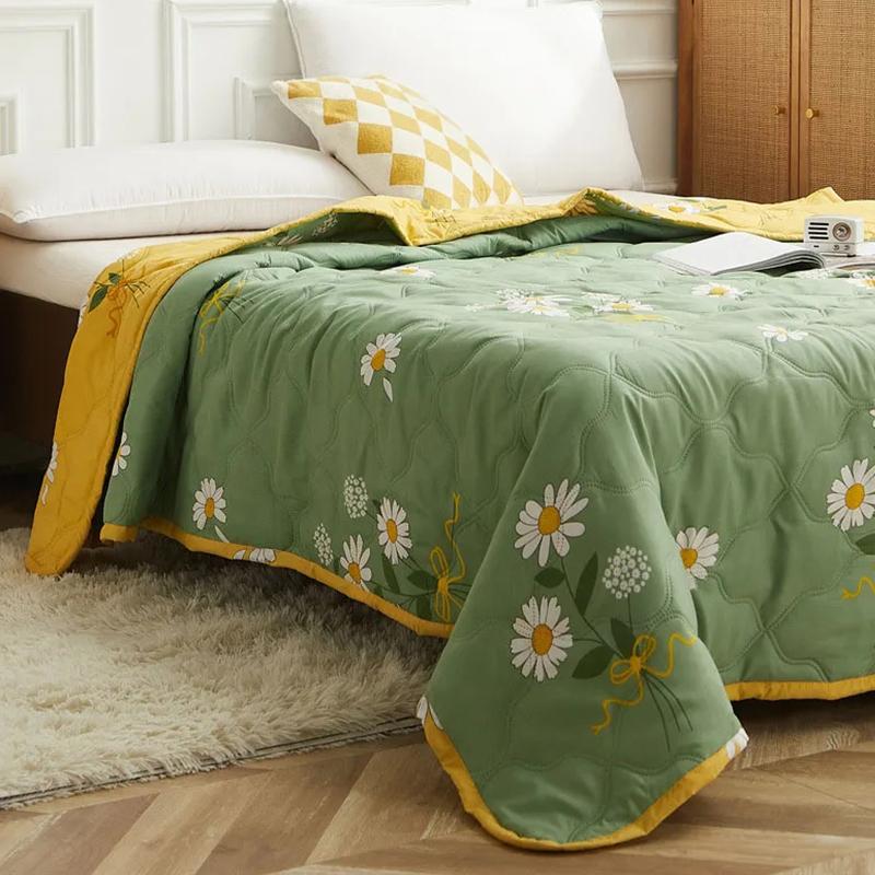Summer Thin Quilt Printed Quilt Thin Comforters Home Textile Spring and Autumn Thin Quilt Air-conditioning Quilt Thin Comforters Bedding Bed Cover