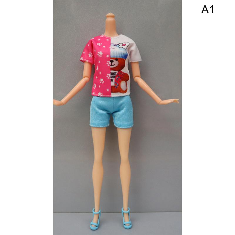 

1 комплект модной одежды для куклы 1/6, повседневная юбка, жилет, рубашка, брюки, платье, аксессуары для кукольного домика, одежда