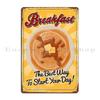 Vintage Pancakes Breakfast Poster Metal Sign Plaques Party Plates Cinema Living Room Customized Kitchen Tin Sign Poster