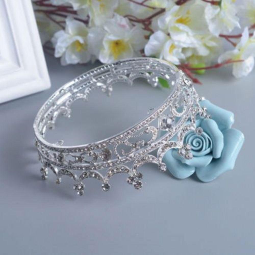 Crystal Crystal Bridal Tiara Sparky Round Crown for Women High-quality Baroque Crown  Prom Night